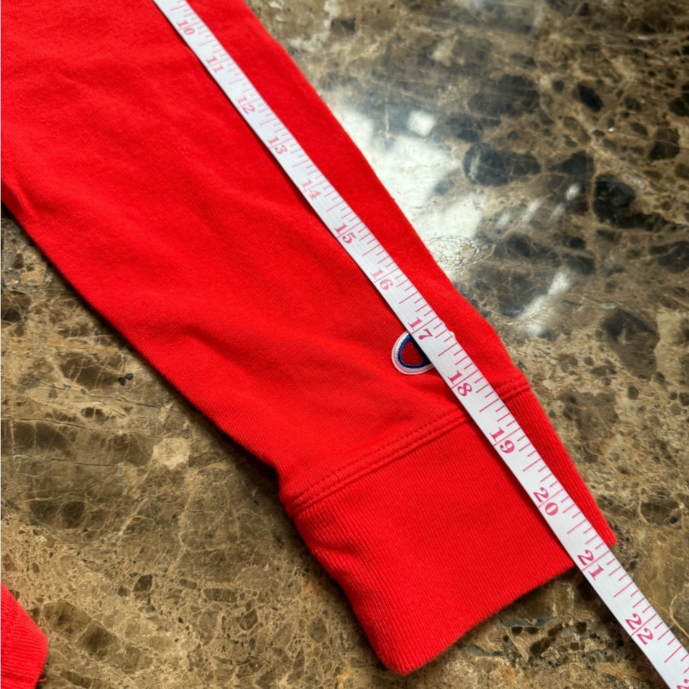 NEW Champion Hoodie Sweatshirt Womens Red Long Sleeve Logo Athletic Size M - Picture 5 of 9